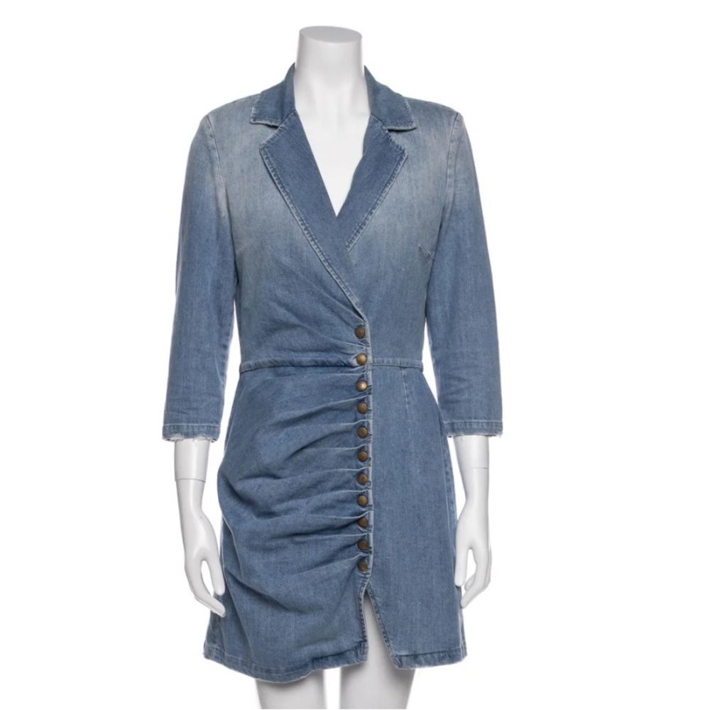 Retrofete Denim Button-Up Dress